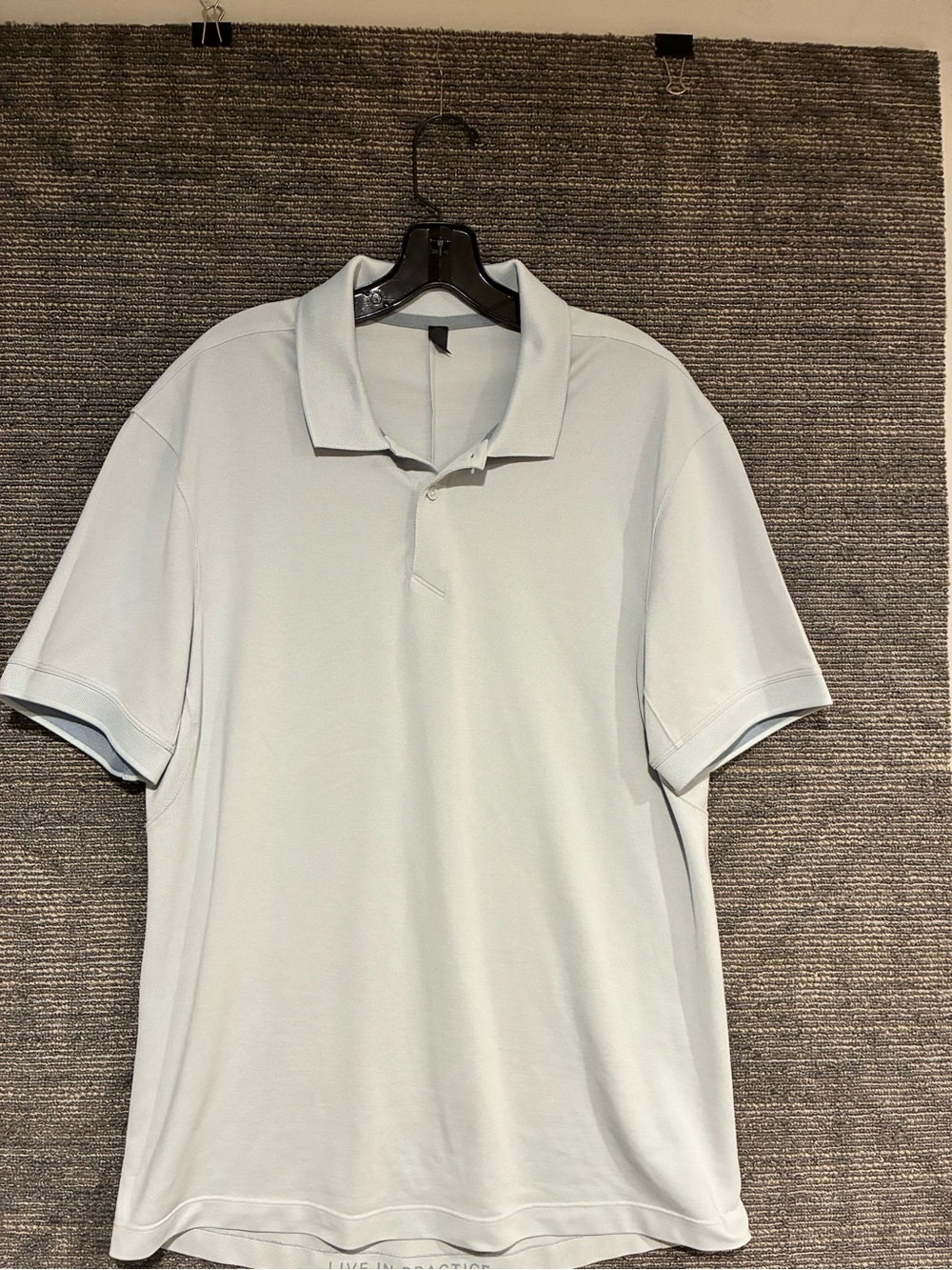 LULULEMON Pale Blue Short Sleeve Polo